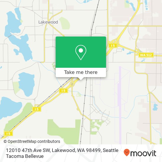 Mapa de 12010 47th Ave SW, Lakewood, WA 98499