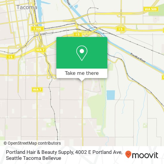 Mapa de Portland Hair & Beauty Supply, 4002 E Portland Ave