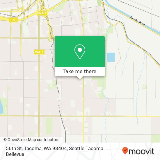 Mapa de 56th St, Tacoma, WA 98404