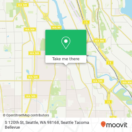 Mapa de S 120th St, Seattle, WA 98168