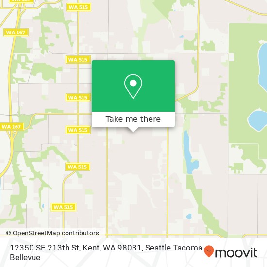 Mapa de 12350 SE 213th St, Kent, WA 98031