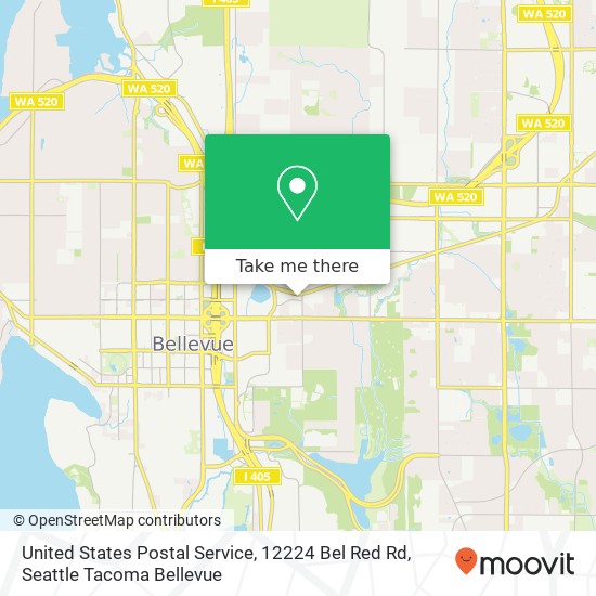 United States Postal Service, 12224 Bel Red Rd map