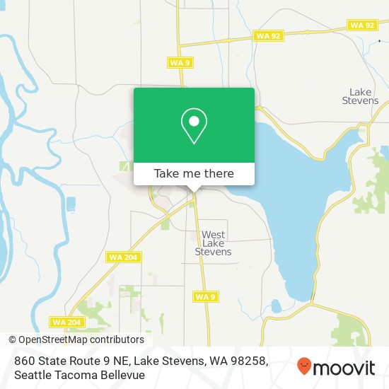 Mapa de 860 State Route 9 NE, Lake Stevens, WA 98258