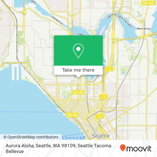 Mapa de Aurora Aloha, Seattle, WA 98109