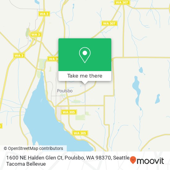 Mapa de 1600 NE Halden Glen Ct, Poulsbo, WA 98370