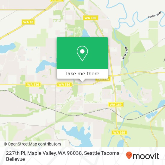 Mapa de 227th Pl, Maple Valley, WA 98038