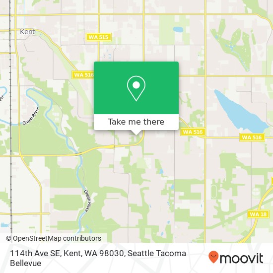 114th Ave SE, Kent, WA 98030 map