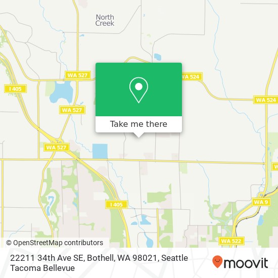 Mapa de 22211 34th Ave SE, Bothell, WA 98021