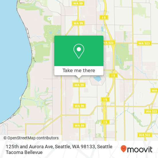 125th and Aurora Ave, Seattle, WA 98133 map