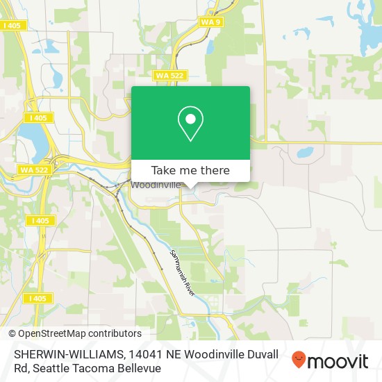 Mapa de SHERWIN-WILLIAMS, 14041 NE Woodinville Duvall Rd