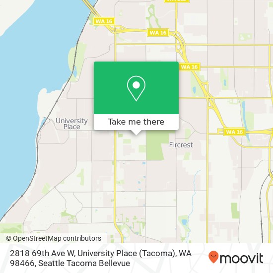 2818 69th Ave W, University Place (Tacoma), WA 98466 map