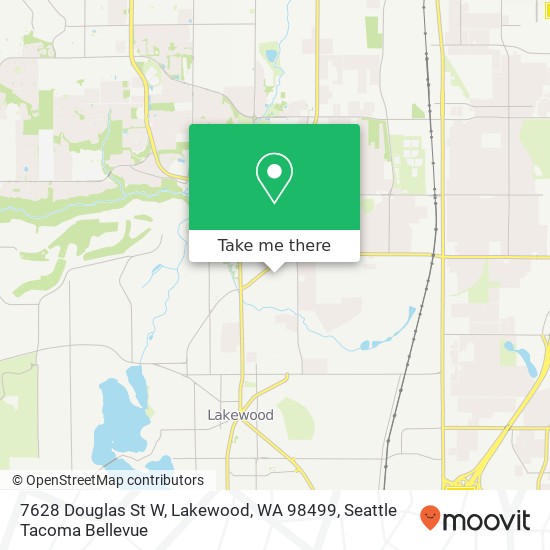 Mapa de 7628 Douglas St W, Lakewood, WA 98499