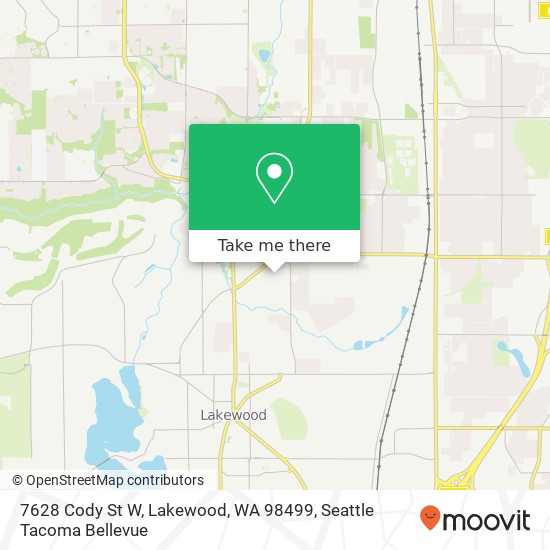 Mapa de 7628 Cody St W, Lakewood, WA 98499