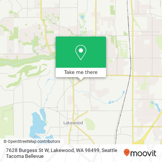 Mapa de 7628 Burgess St W, Lakewood, WA 98499