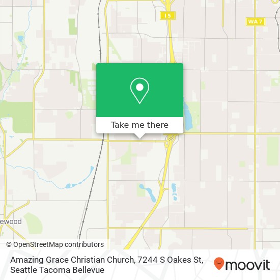 Mapa de Amazing Grace Christian Church, 7244 S Oakes St