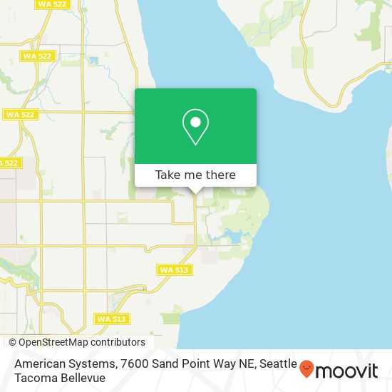 American Systems, 7600 Sand Point Way NE map