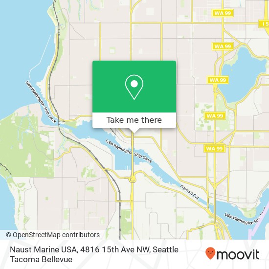 Mapa de Naust Marine USA, 4816 15th Ave NW