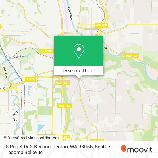 S Puget Dr & Benson, Renton, WA 98055 map