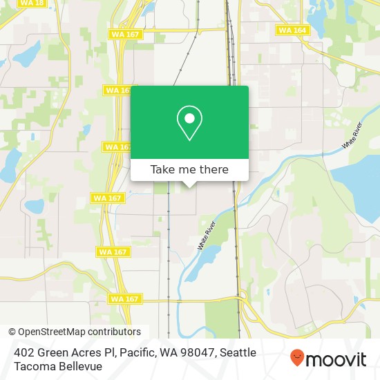 402 Green Acres Pl, Pacific, WA 98047 map