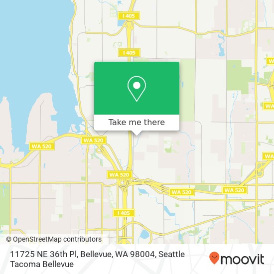 11725 NE 36th Pl, Bellevue, WA 98004 map