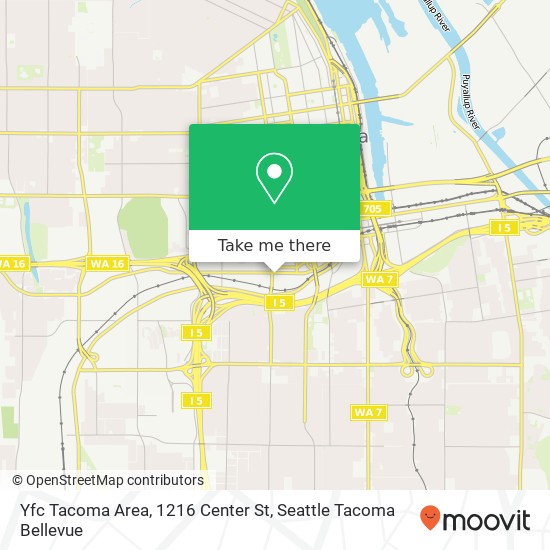 Yfc Tacoma Area, 1216 Center St map
