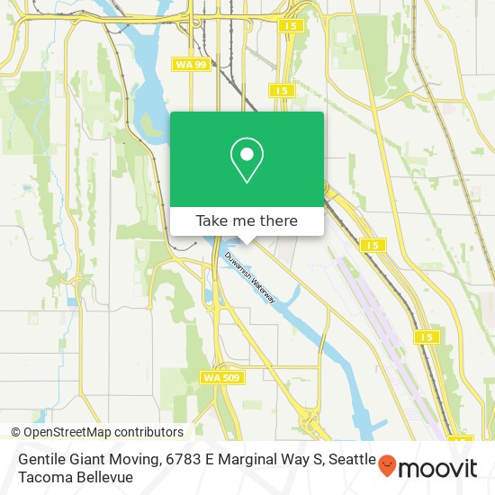 Mapa de Gentile Giant Moving, 6783 E Marginal Way S