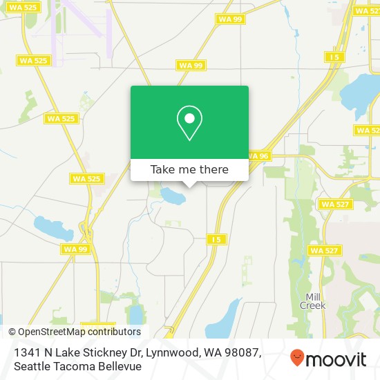 Mapa de 1341 N Lake Stickney Dr, Lynnwood, WA 98087
