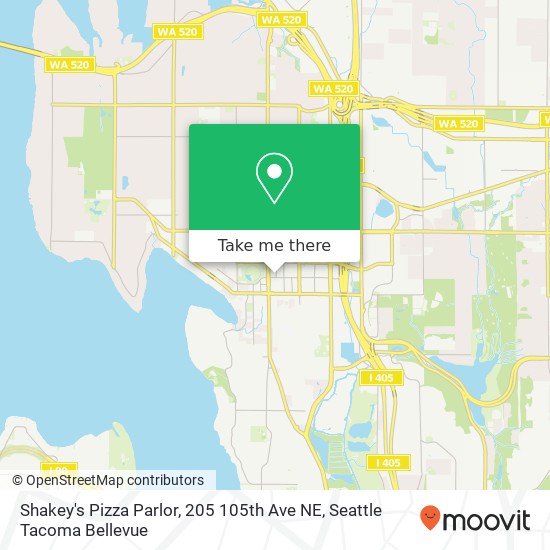 Shakey's Pizza Parlor, 205 105th Ave NE map