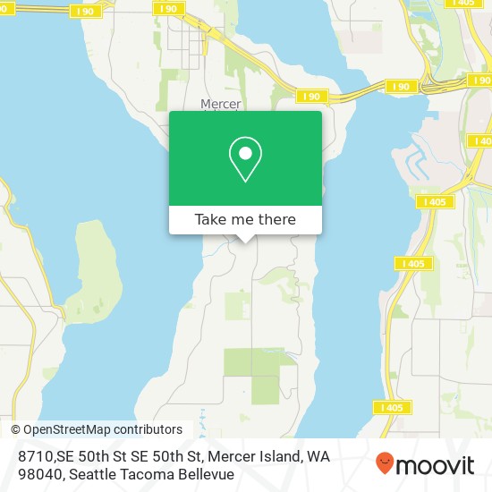 Mapa de 8710,SE 50th St SE 50th St, Mercer Island, WA 98040