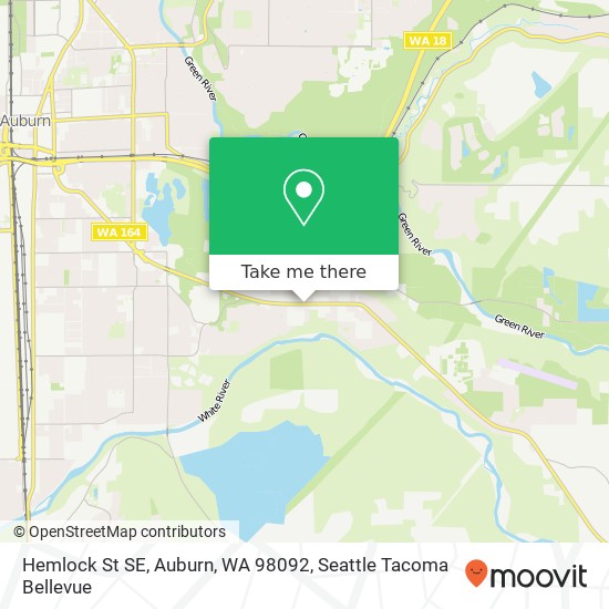 Mapa de Hemlock St SE, Auburn, WA 98092