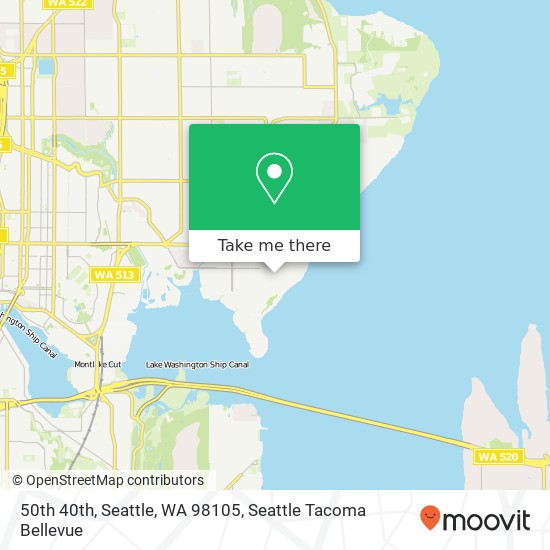 50th 40th, Seattle, WA 98105 map