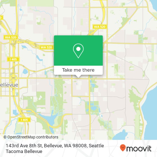 Mapa de 143rd Ave 8th St, Bellevue, WA 98008