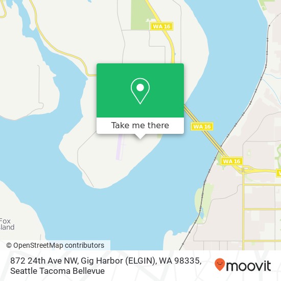 Mapa de 872 24th Ave NW, Gig Harbor (ELGIN), WA 98335