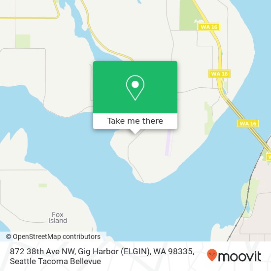 Mapa de 872 38th Ave NW, Gig Harbor (ELGIN), WA 98335