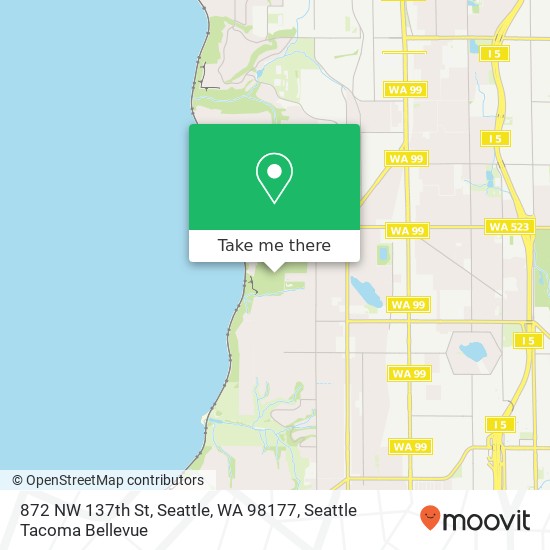 Mapa de 872 NW 137th St, Seattle, WA 98177