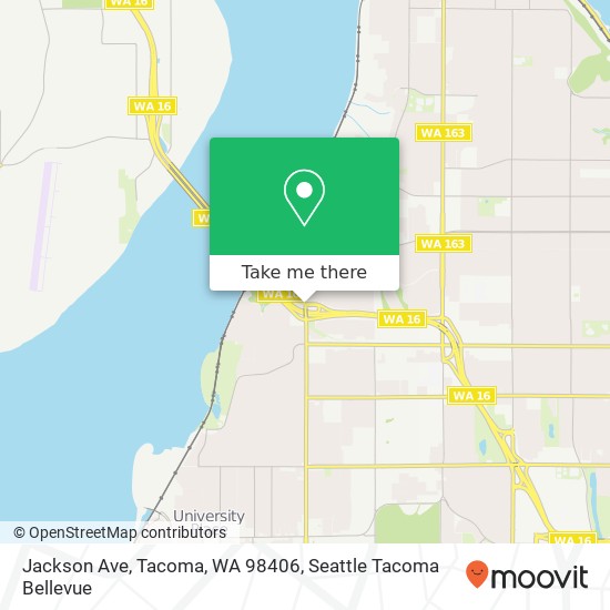 Mapa de Jackson Ave, Tacoma, WA 98406