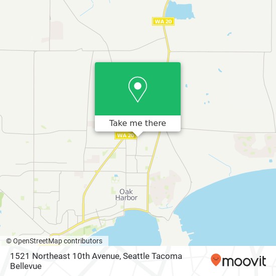 Mapa de 1521 Northeast 10th Avenue, 1521 NE 10th Ave, Oak Harbor, WA 98277, USA