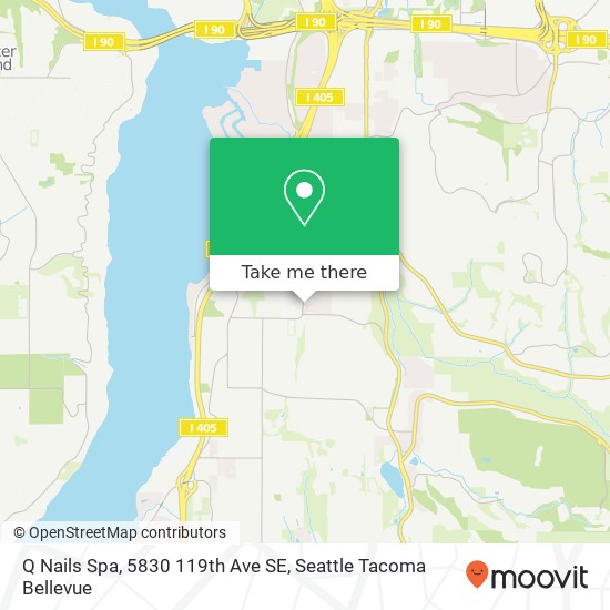 Mapa de Q Nails Spa, 5830 119th Ave SE