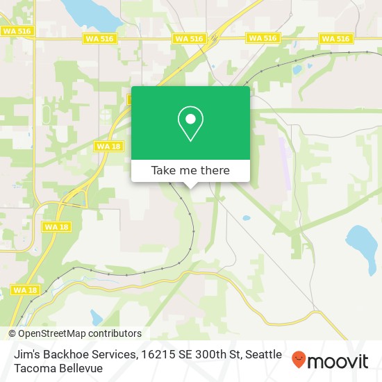 Mapa de Jim's Backhoe Services, 16215 SE 300th St