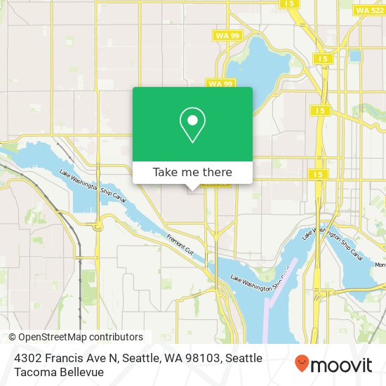 Mapa de 4302 Francis Ave N, Seattle, WA 98103