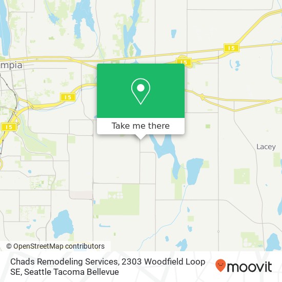 Mapa de Chads Remodeling Services, 2303 Woodfield Loop SE