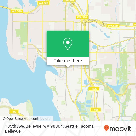 Mapa de 105th Ave, Bellevue, WA 98004