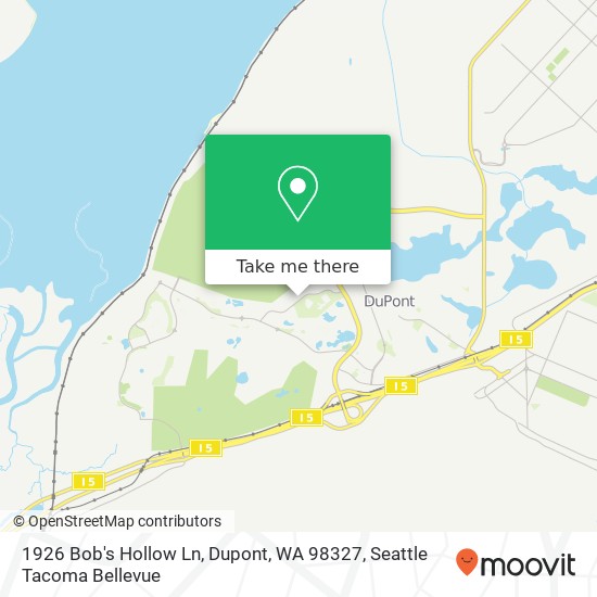 Mapa de 1926 Bob's Hollow Ln, Dupont, WA 98327