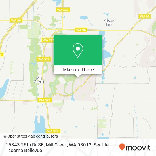 Mapa de 15343 25th Dr SE, Mill Creek, WA 98012