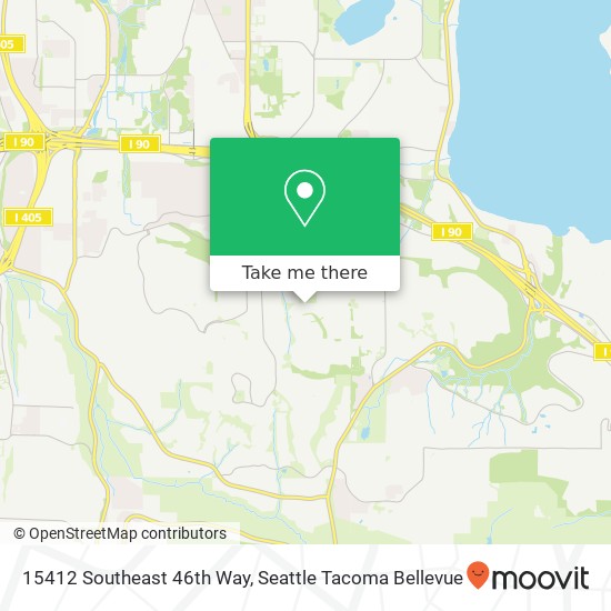 Mapa de 15412 Southeast 46th Way, 15412 SE 46th Way, Bellevue, WA 98006, USA