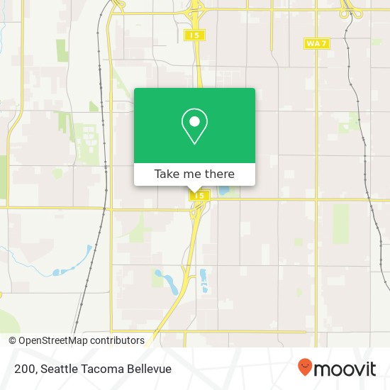 Mapa de 200, 7030 Tacoma Mall Blvd #200, Tacoma, WA 98409, USA