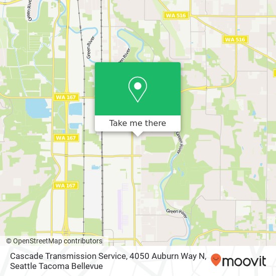 Mapa de Cascade Transmission Service, 4050 Auburn Way N