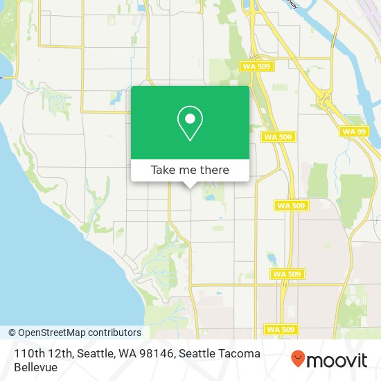Mapa de 110th 12th, Seattle, WA 98146