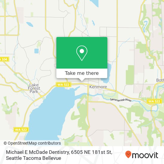 Michael E McDade Dentistry, 6505 NE 181st St map