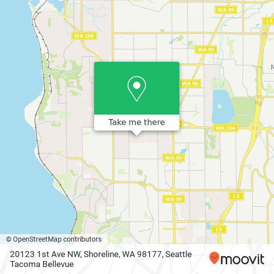 Mapa de 20123 1st Ave NW, Shoreline, WA 98177